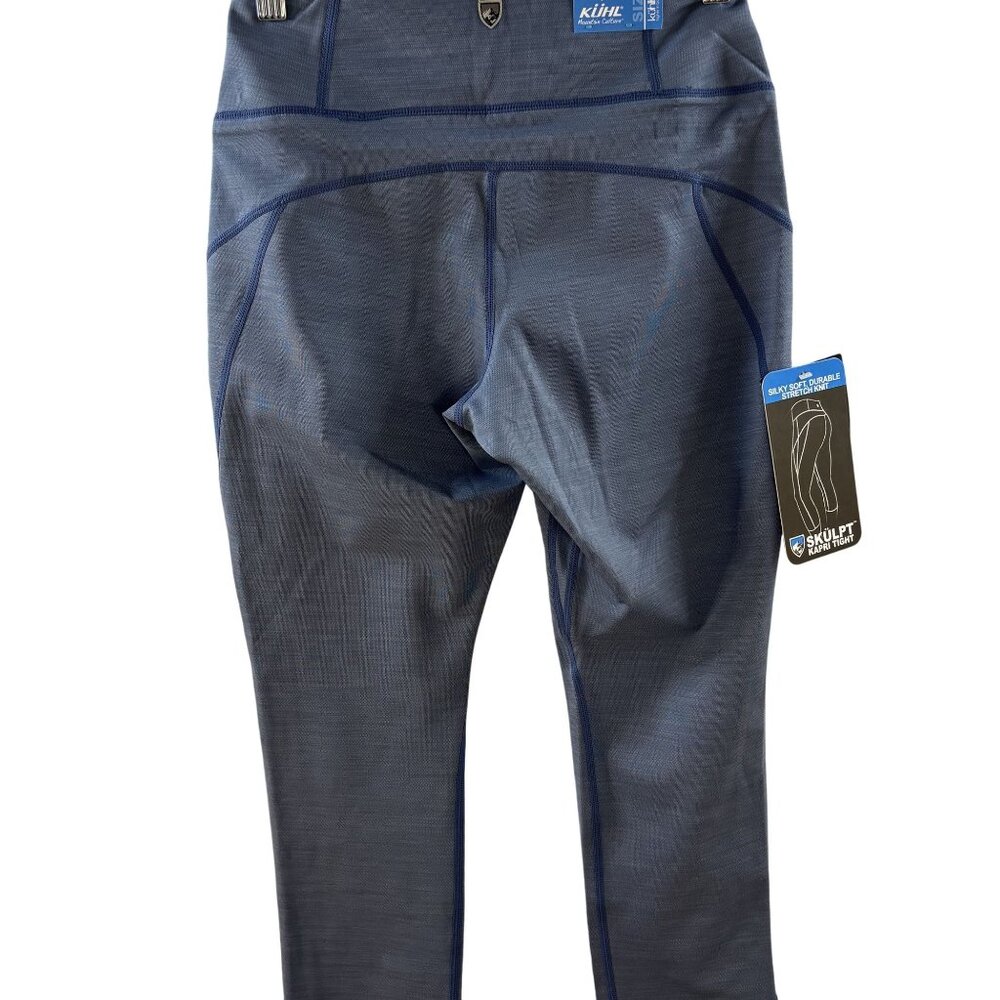 Kühl Ws Skulpt Tight Kapri Slate Blue XS Stretch Knit UPF 50+ Activewear - Picture 4 of 10